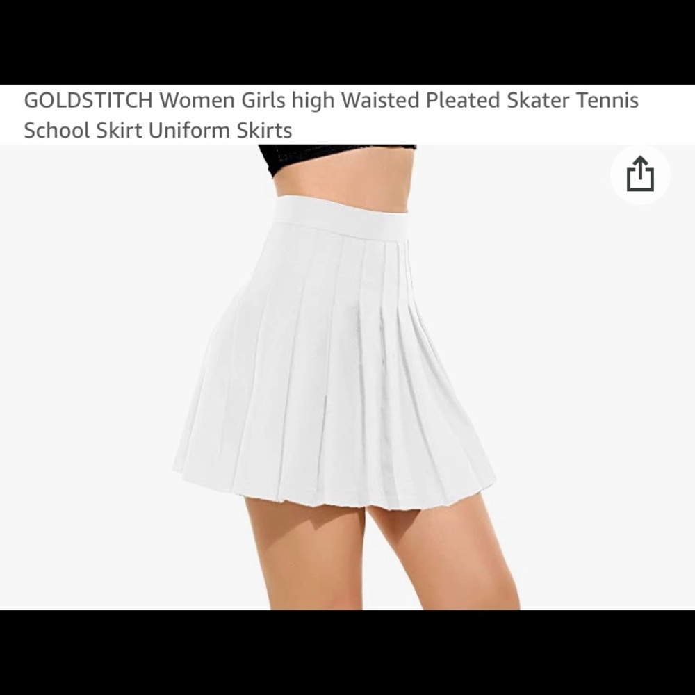 BNWT White pleated tennis skirt
